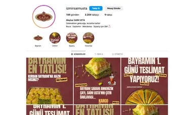 Saim Usta Baklavaları Instagram profile